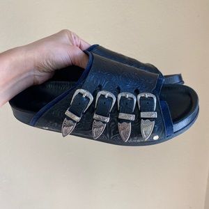 TOGA Pulla leather 4 buckle leather suede …